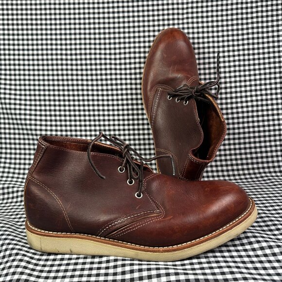 Red Wing Shoes 3141 Work Chukka Men's Chukka Brown Leather White Sole Size 10.5 - Picture 1 of 6